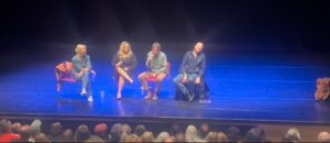 Mark Thomas, Victorai Melody, Bryan Coyle and Crew Club photo on stage at The Dome in Brighton