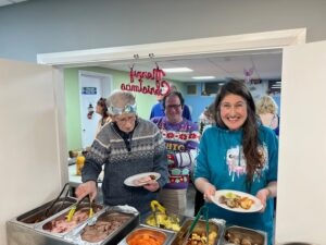 Community Christmas Dinners ast Robert Lodge in Brighton from East Brighton Food Co-op