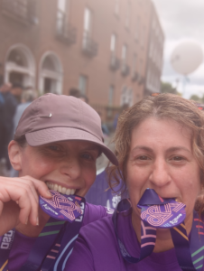 Catarina & Gemma from the NHS Sussex Community Foundation Trust after running the Dublin half marathon to raise funds for the EBFC